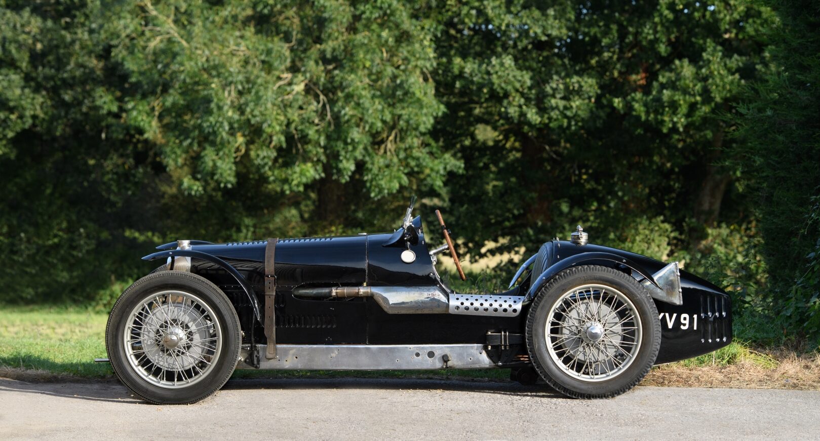 Side view of collectible Amilcar C6 Brooklands Voiturette