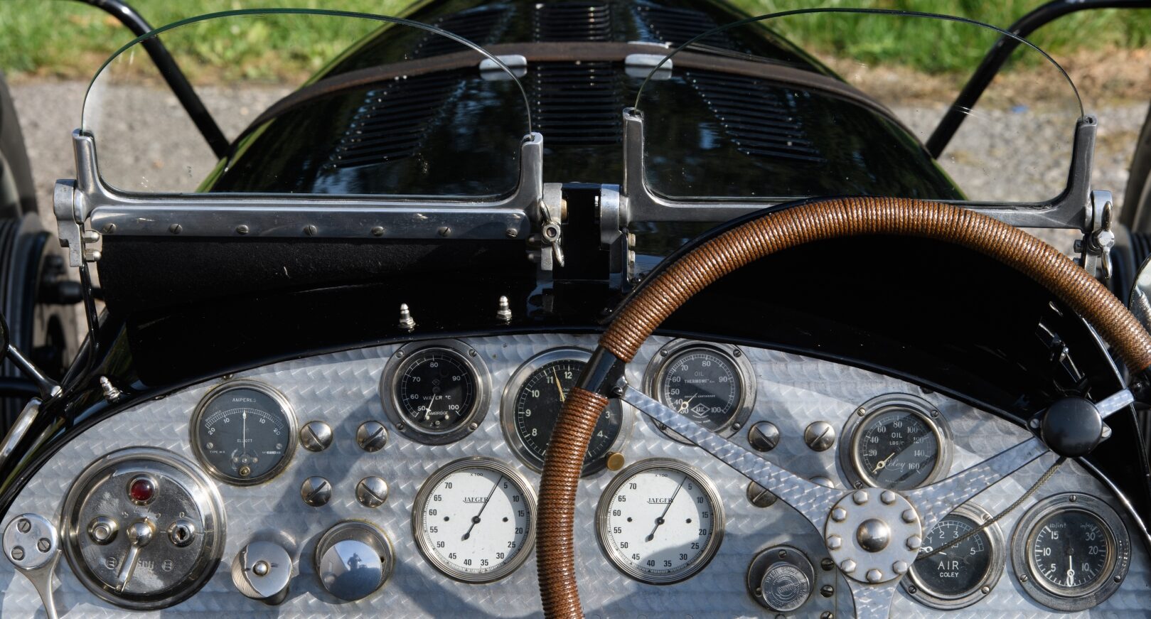 Photo showing inside of classic 1927 Amilcar C6 ‘W.E.Humphreys’ Brooklands Voiturette
