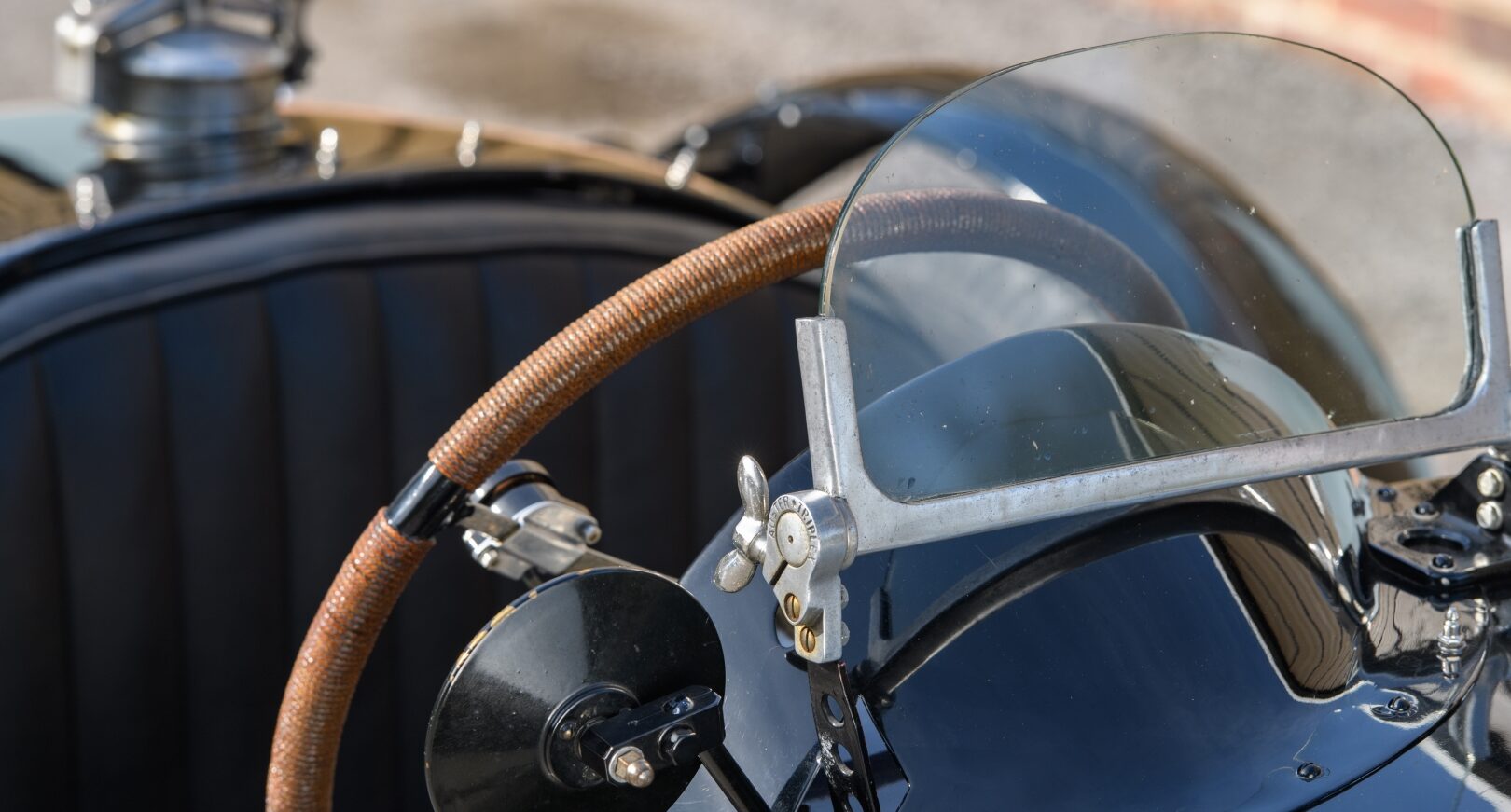 Detail photo of 1927 Amilcar C6 ‘W.E.Humphreys’ Brooklands Voiturette windscreen