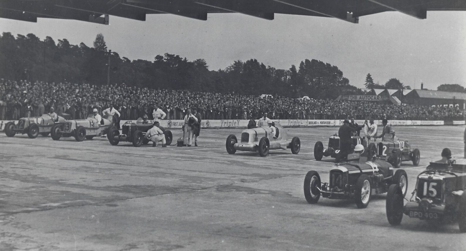 Contage photo showing race including a 1927 Amilcar C6 ‘W.E.Humphreys’ Brooklands Voiturette