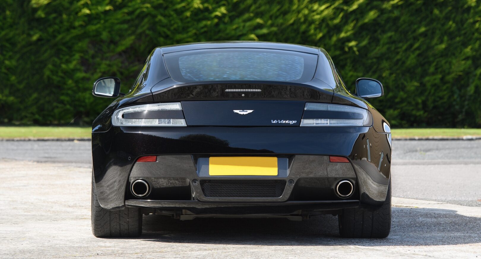 Rear view of Aston Martin V12 Vantage