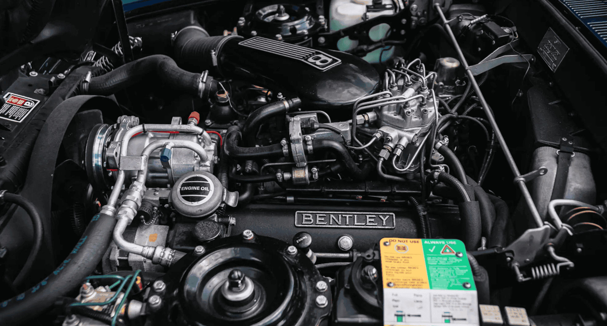Engine of 1989 Bentley Continental Convertible