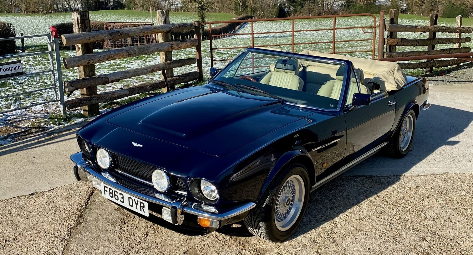 Photo of rare 1988 Aston Martin V8 Vantage Volante Prince of Wales 