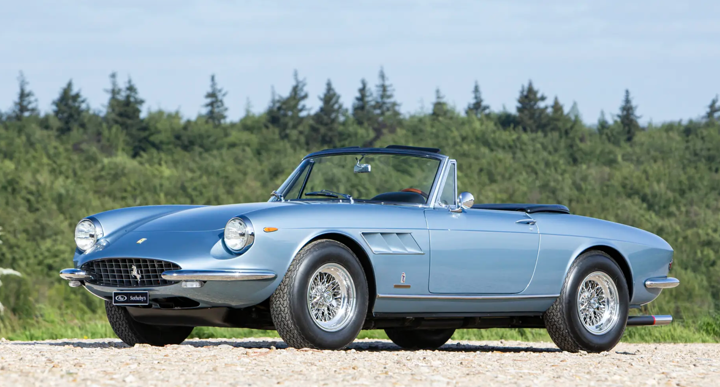 Side view of Ferrari 330 GTS convertible