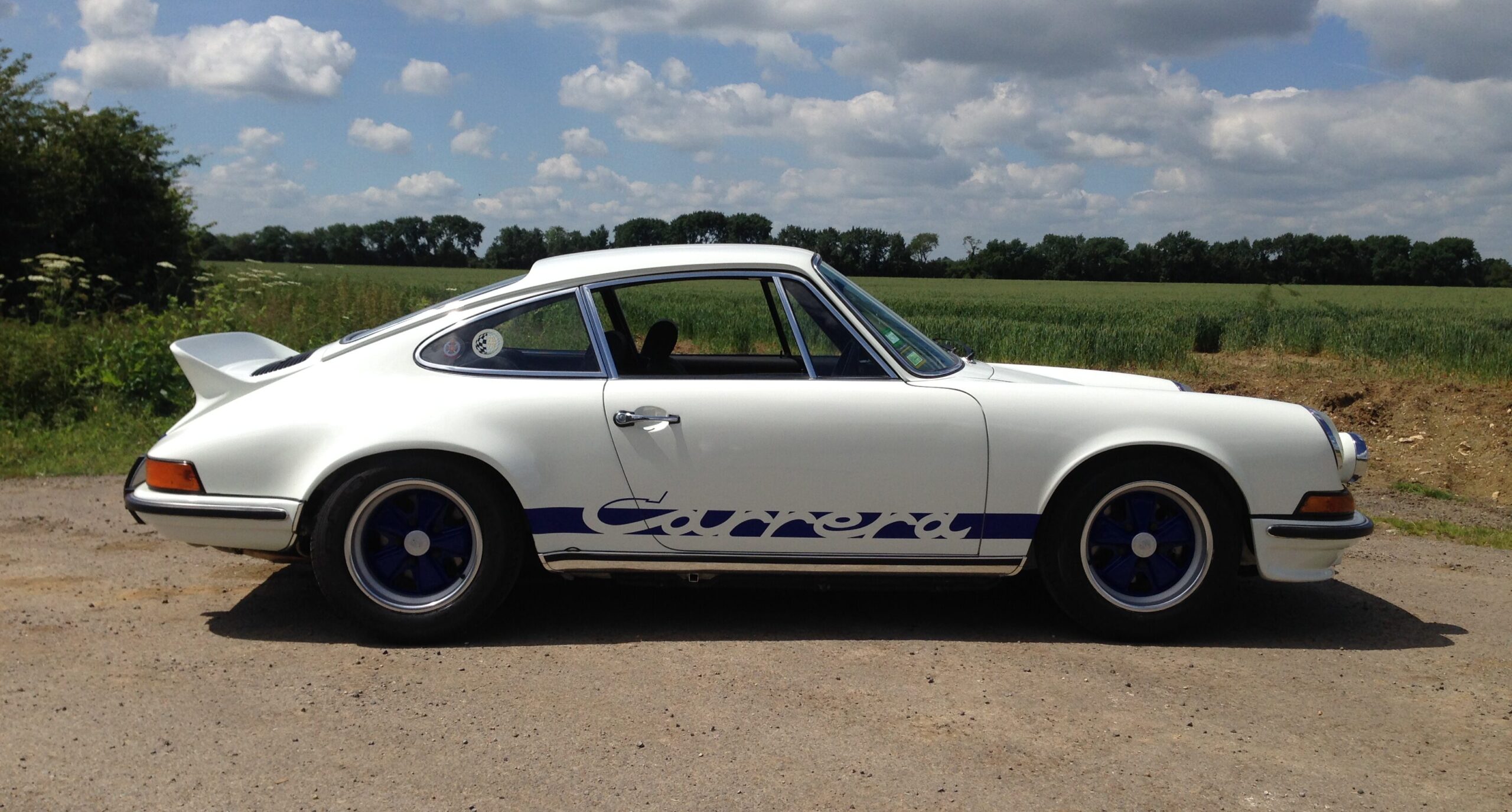 Side view of collectible Porsche 911 2.7 RS Touring