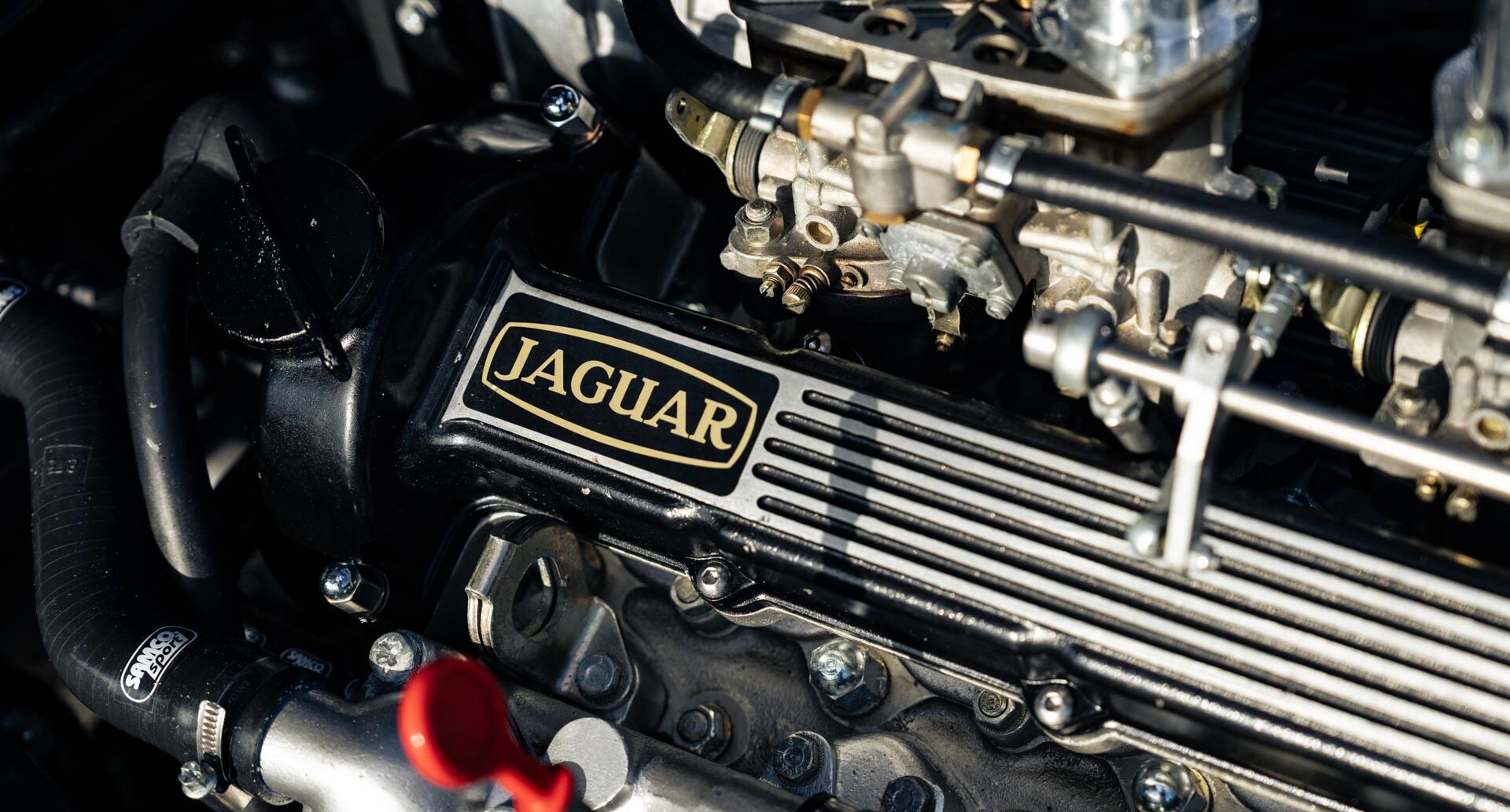 Photo showing engine of 1974 Jaguar V12 E Type Roadster