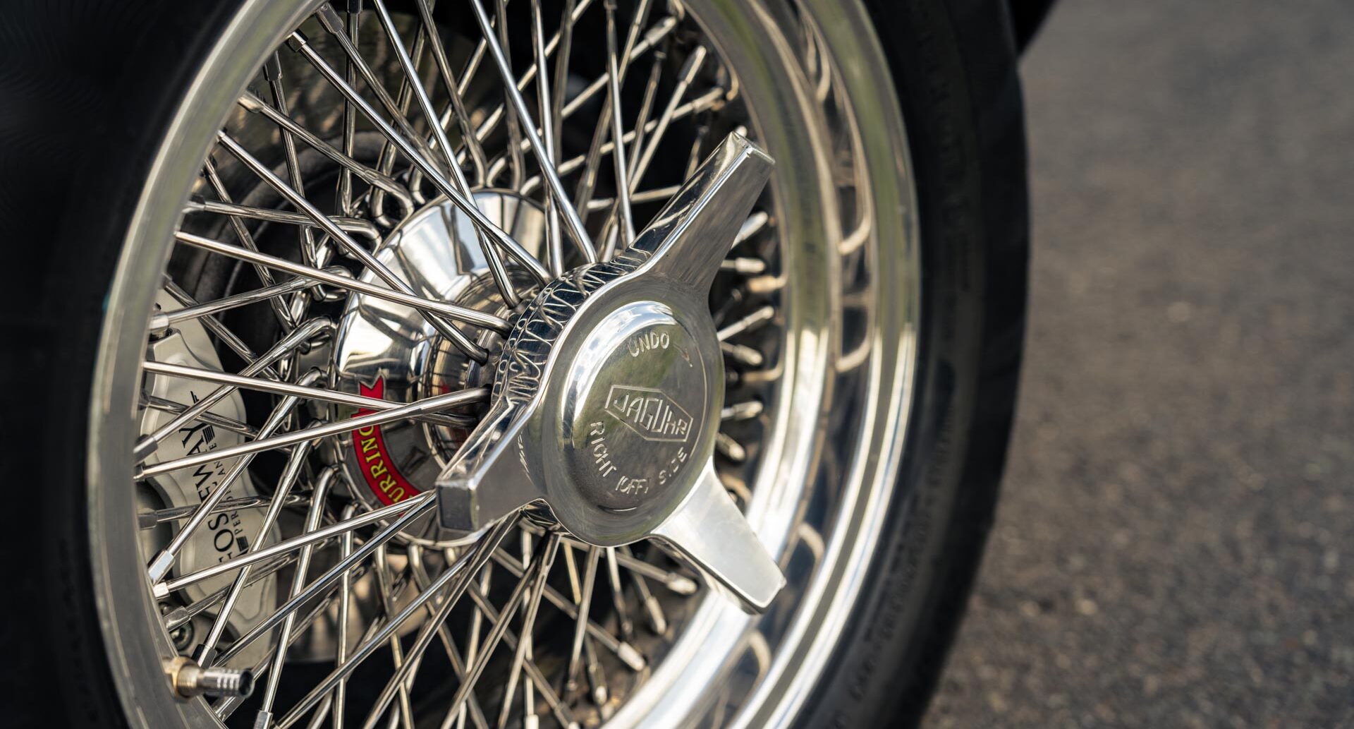 Detail photo of 1974 Jaguar V12 E Type Roadster - 6.2 Litre chrome wheel