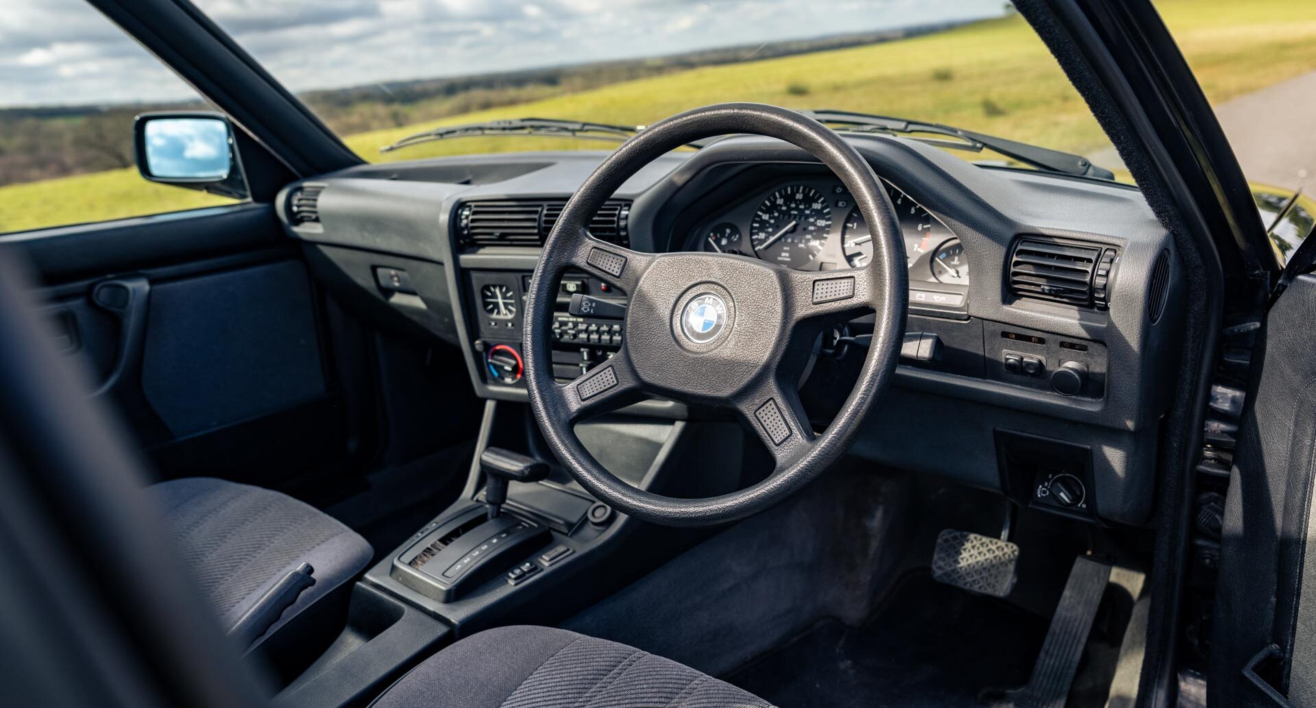 Interior of Black BMW E30 325i Saloon
